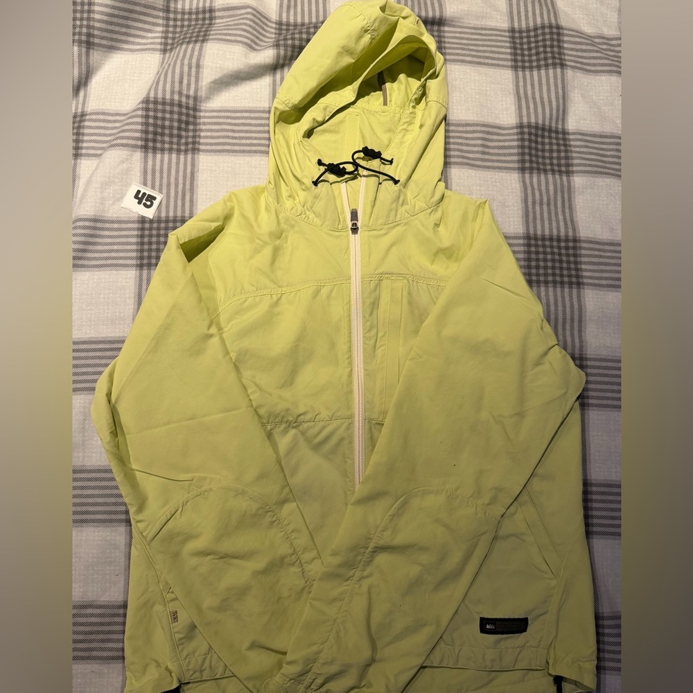 REI Women's Running Hiking Jacket Lightweight Light Green Full Zip  Size L